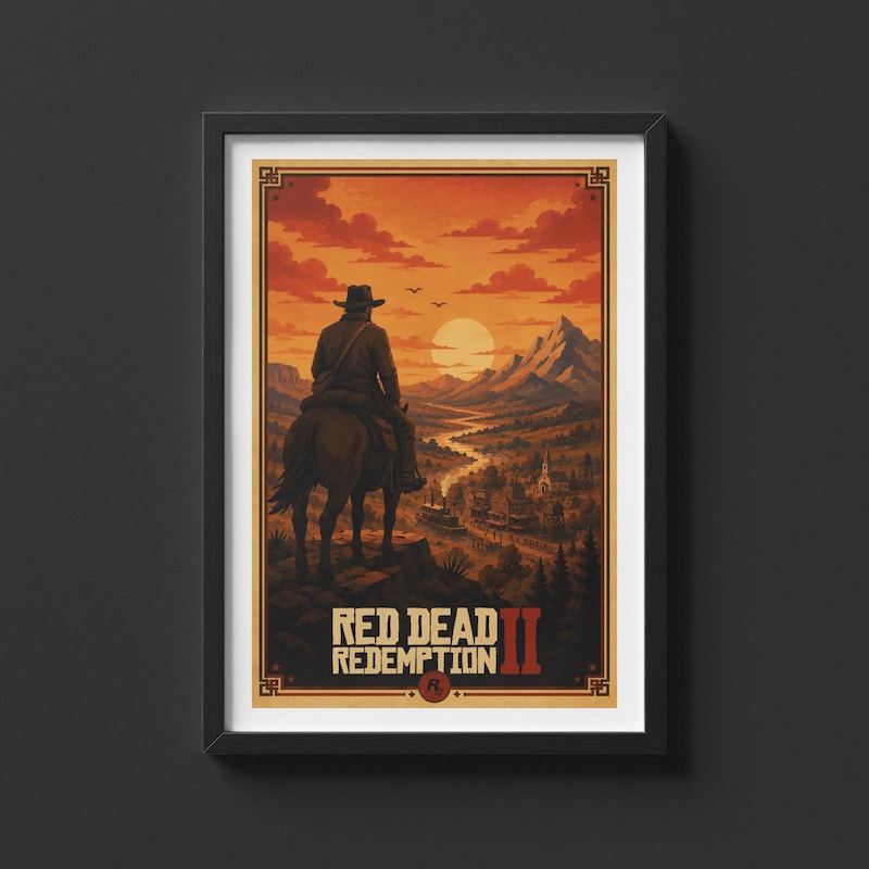 Wall Poster Rdr2 Rdr2 Wall Posters - Etsy