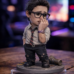 Dwight Fairfield Chibi Resinmodell – Skräckspel Samlarnyckelringsstaty