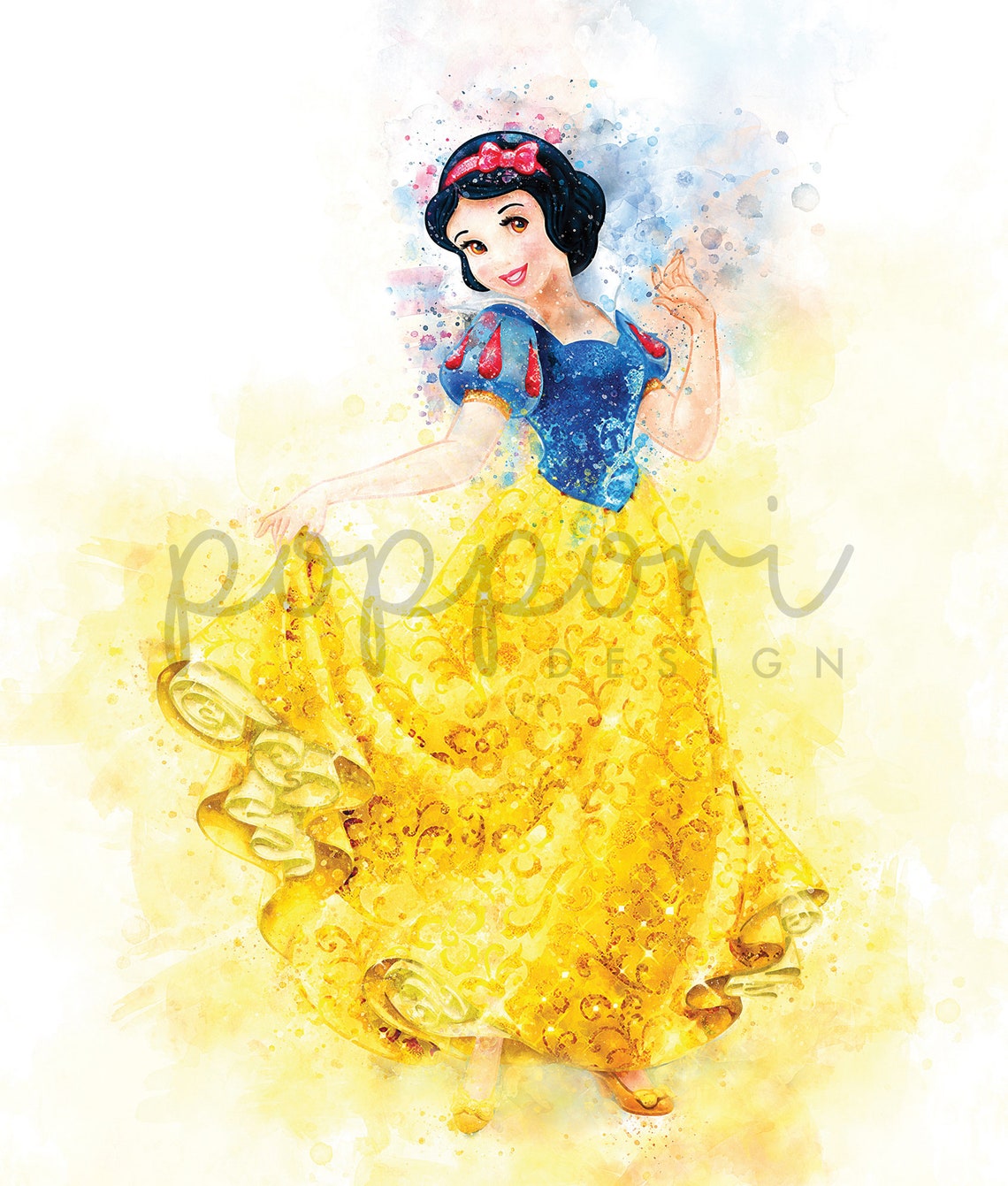 Disney Princesses Watercolor Printable Wall Art High Etsy