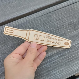 Test de grossesse en bois, annonce de grossesse personnalisé, annonce originale