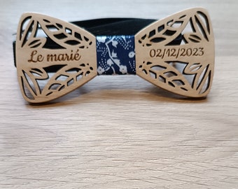 Nœud papillon en bois modèle FLEURUS, accessoire pour homme , accessoires mariage