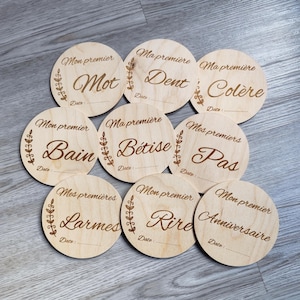 Cartes étapes bébé personnalisées - Cadeau grossesse, naissance