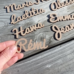 Marque place en bois pour mariage, baptême ou anniversaire
