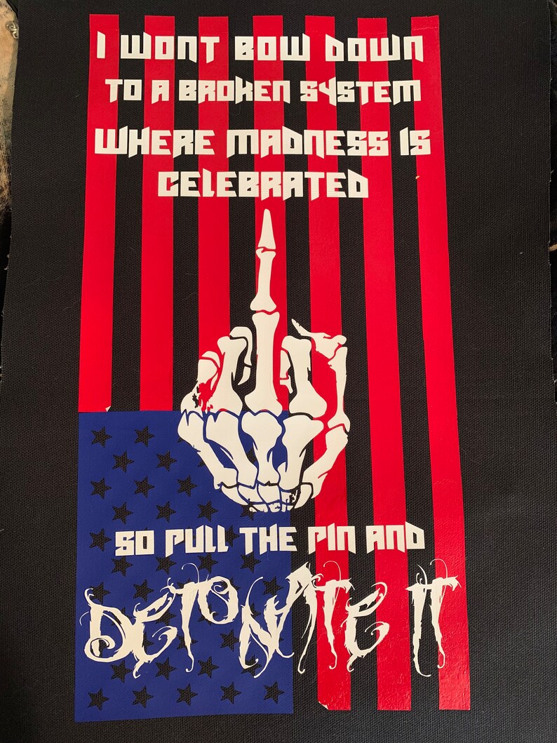 Motionless in White Red White & Boom Back Patch Etsy