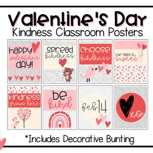 Valentine&#39;s Day Classroom Posters | Bulletin Board Decor | Kindness Theme