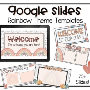 Rainbow Themed Google Slides Templates | Digital