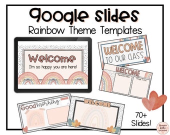 Rainbow Themed Google Slides Templates | Digital