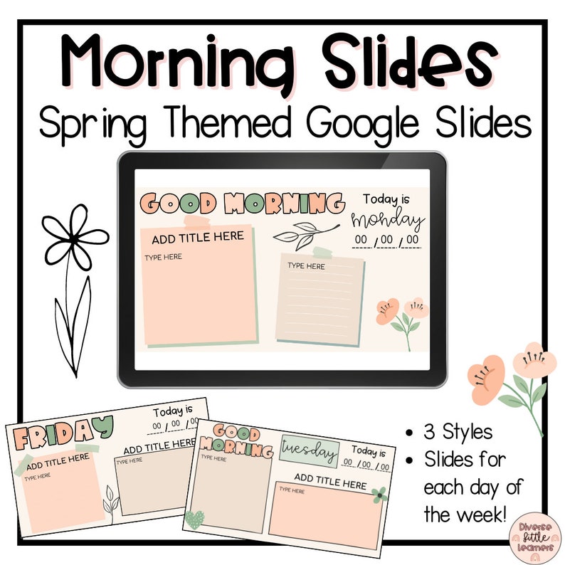 Morning Slides Templates for Google Slides | Seasonal Bundle | Classroom Management | Teacher Resources image 5
