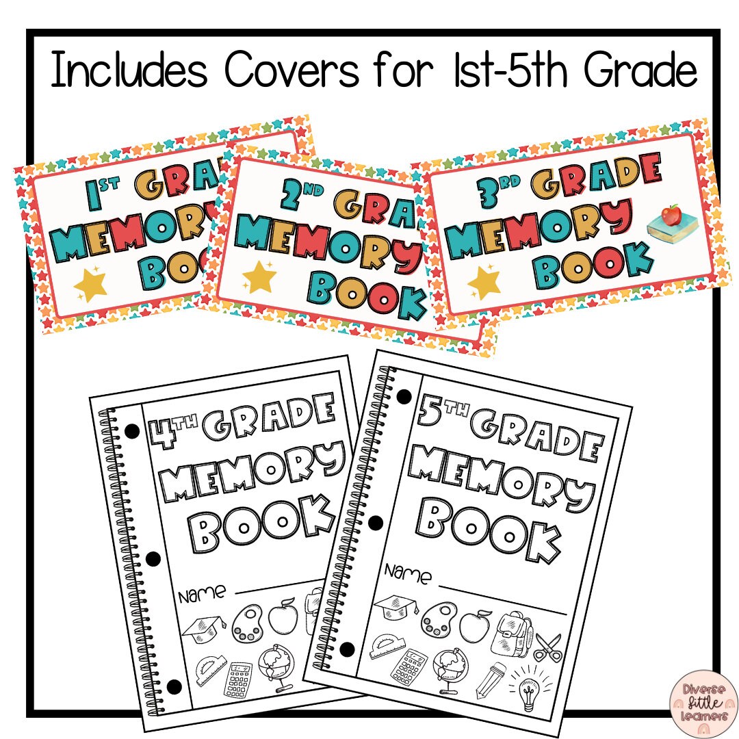 End of Year Memory Book | Digital and Printable | Google Slides - Etsy