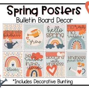 Spring Themed Classroom Posters | Bulletin Board Decor | Kindness Theme