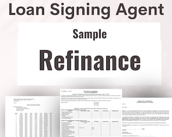 Loan Signing Makler Probe Refinanzierung | Übungsausleihe Dokumente | Beispieldokumente | Mobile Notar Dokumente |Refinance Loan Signing