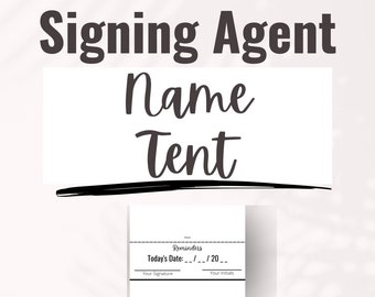 Loan Signing Agent Name Tent | Name Tent for Signing Agents | Mobile Notary Supplies | Loan Signing Agent Supplies | Name Tent for LSA