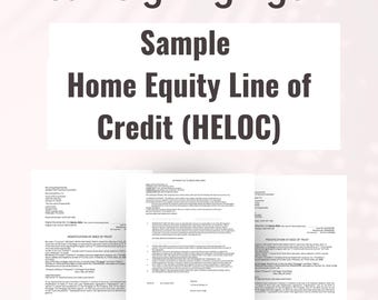 Agente de firma de préstamos HELOC / Documentos de préstamos de práctica / Documentos HELOC / Documentos de notario móvil / Firma de préstamos HELOC / Línea de crédito con garantía hipotecaria