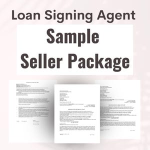 May include: A sample seller package for a loan signing agent. The package includes a document titled "Modification of Deed of Trust" and another document titled "Modification of Deed of Trust".