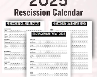 Calendario de rescisión 2025 / Calendario de rescisión 2025 / Agente de firma de préstamos / Agente de firma de notario / Fechas de rescisión / Notario público