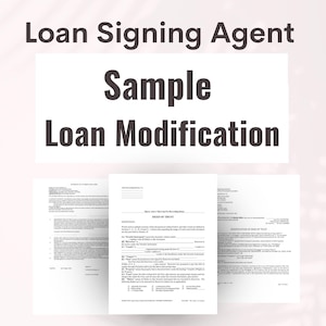 Loan Signing Agent Sample Loan Modification | Practice Loan Documents ...