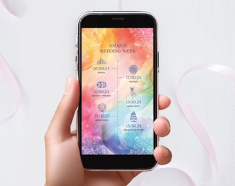 Itinerario de la Semana de la Boda Sikh: Cronología digital, eventos de WhatsApp (Descarga digital)
