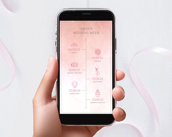 Itinerario de la Semana de la Boda Sikh: Cronología digital, eventos de WhatsApp (Descarga digital)