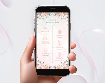 Itinerario de la Semana de la Boda Sikh: Cronología digital, eventos de WhatsApp (Descarga digital)