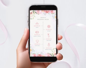 Cronología de la semana de la boda sij: itinerario digital (WhatsApp)
