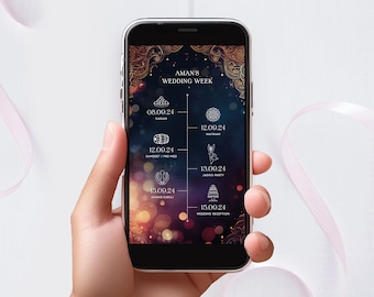 Itinerario de la semana de bodas sijs: Cronología digital (WhatsApp)