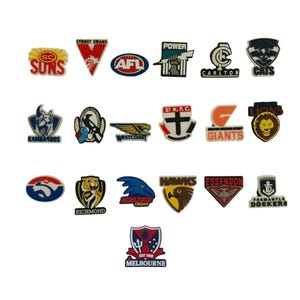 Shoe Charms for Crocs AFL Aussie Rules Football Footy Sport PVC Set - 1 or Multiple – One Tracked Postage Charge