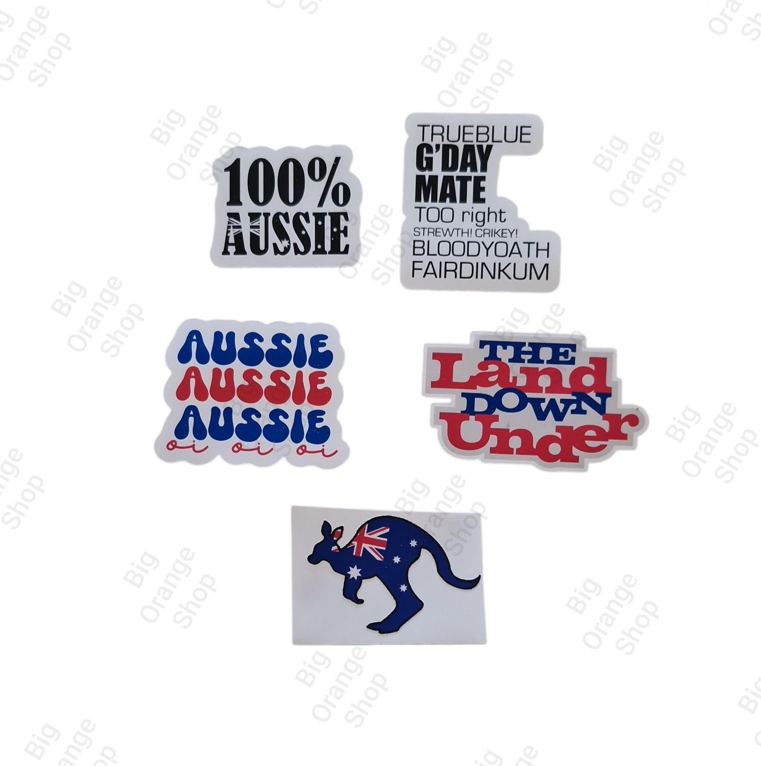 Aussie Themed Stickers Decals Vinyl Waterproof Laptop Water Bottle ...