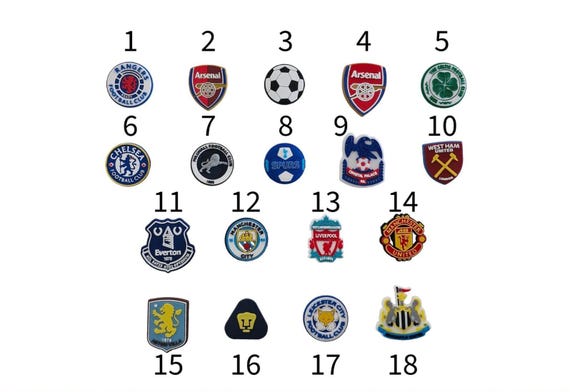 Shoe Charms For Crocs Premier League Soccer Football Decoration Sport Footy
