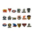 Shoe Charms for Crocs AFL Aussie Rules Football Footy Sport PVC Set product logo