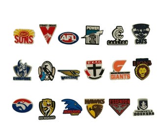 Shoe Charms for Crocs AFL Aussie Rules Football Footy Sport PVC Set