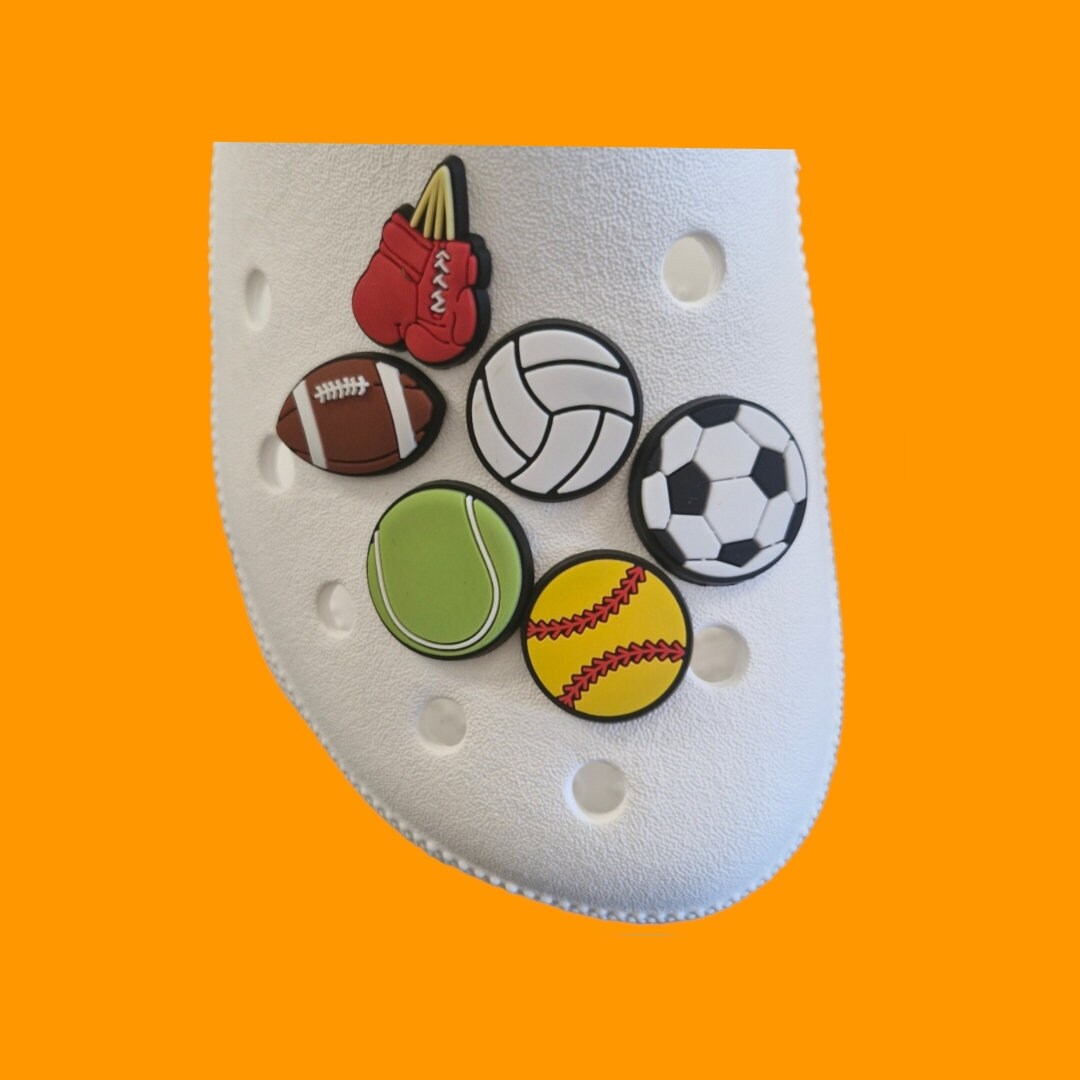 Croc Shoe Charms Croc Jibbitz SPORTS BALLS Rugby Football Soccer
