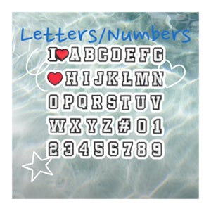 PVC Croc Shoe Charms: Letters, Numbers, Love