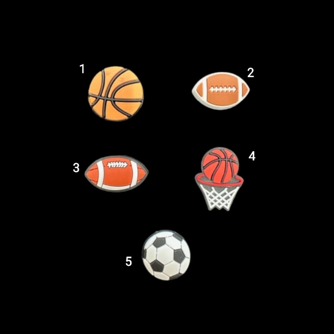 Croc Shoe Charms Croc Jibbitz SPORTS BALLS Rugby Football Soccer