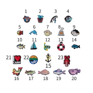 Shoe Charms for Crocs Fishing Rod Bait Hook Float Fisherman Tackle Set