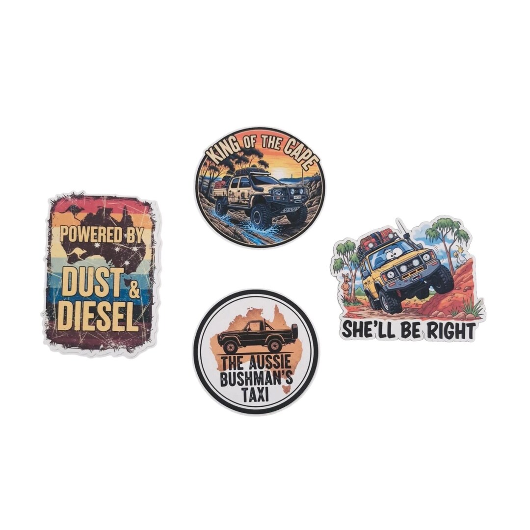 Aussie Camping Stickers Decals Vinyl Waterproof Laptop Water Bottle ...