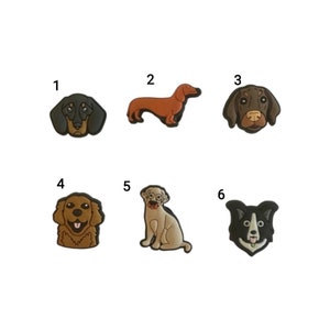 Croc Shoe Charms - Croc Jibbitz - DOGS 1 - DOGGIES - Characters - PVC Shoe Charms - Freepost Australia