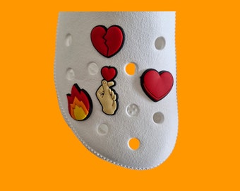 Croc Shoe Charms - Croc Jibbitz - HEARTS - HEART - LOVE - Characters - Pvc Shoe Charms - Freepost Australia