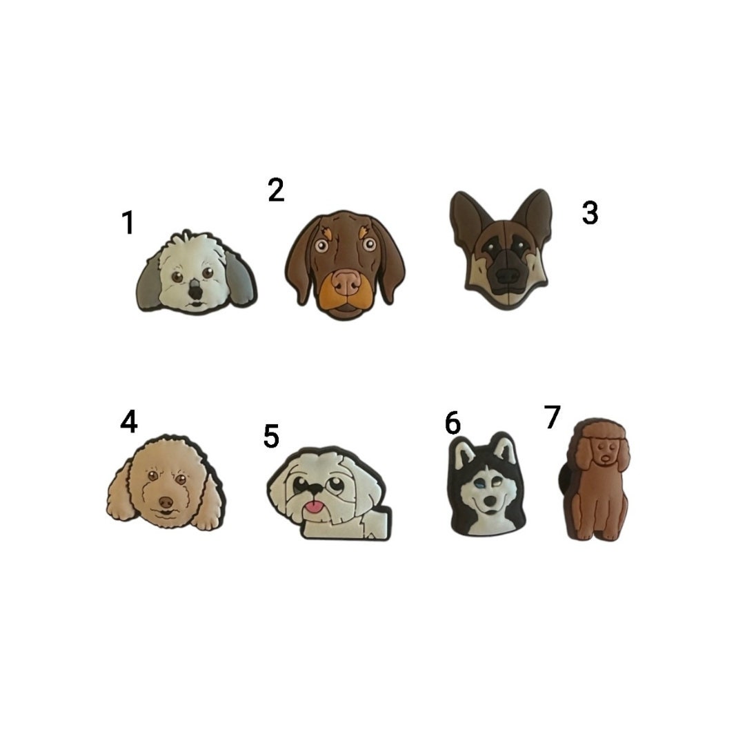 Croc Shoe Charms Croc Jibbitz DOGS 3 DOGGIES Characters PVC Shoe Charms