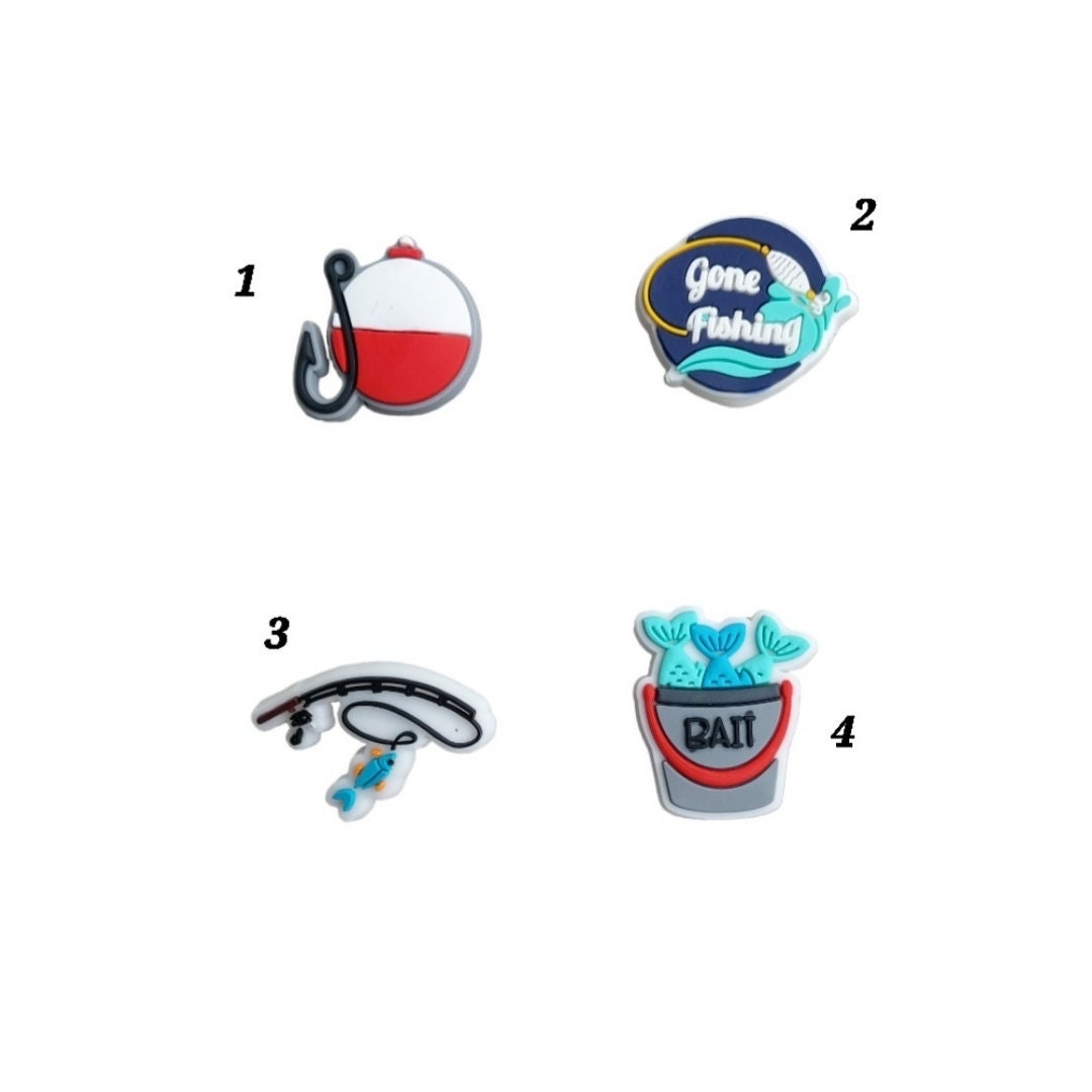 Croc Shoe Charms Croc Jibbitz Fishing Angling PVC Shoe Etsy