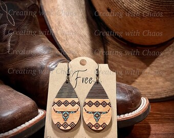 Western Aztec boho earrings