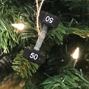 Dumbbell ornament