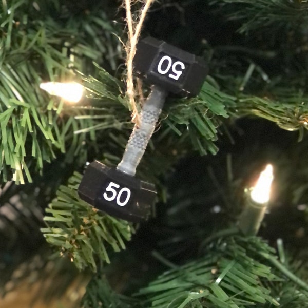 Barbell Ornament Etsy