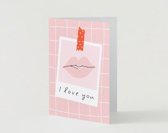 I Love You Printable Valentine's Card | Vday Card Printable | Digital Romantic Cards | Printable Romantic Cards | Galentines Card Digital