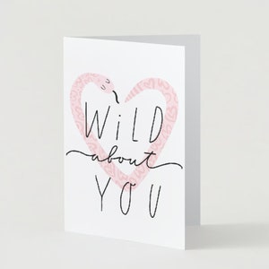 Wild About You Cartão de Dia dos Namorados para Imprimir | Cartão Romântico para Imprimir | Cartões Românticos Digitais | Cartões Românticos para Imprimir | Cartão Romântico Digital