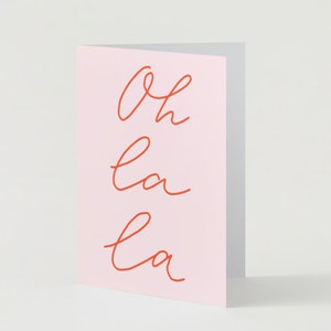 Oh la la Tarjeta de San Valentín imprimible / Tarjeta romántica imprimible / Tarjetas románticas digitales / Tarjetas románticas imprimibles / Tarjeta romántica digital