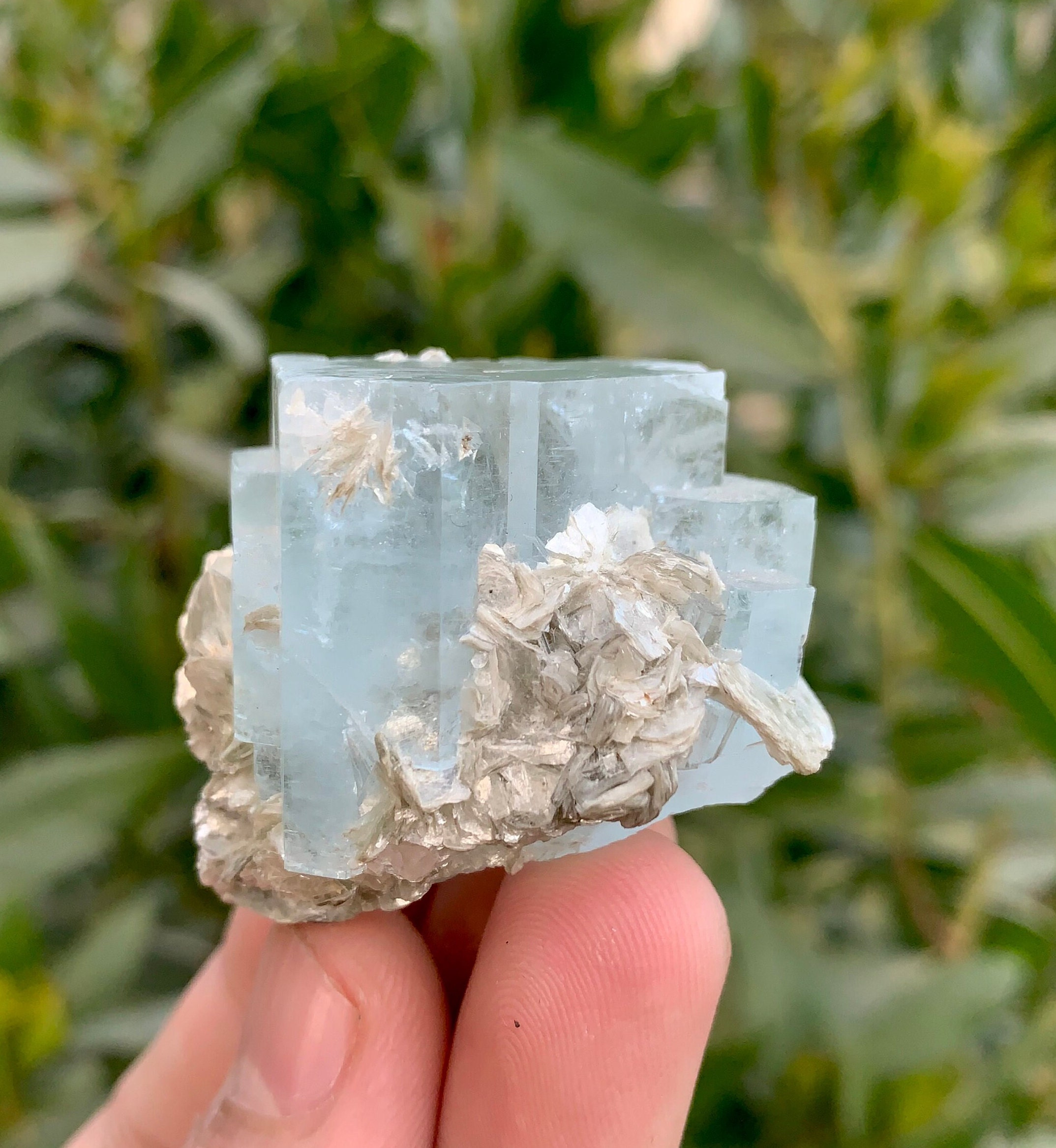 ナガール アクアマリン モスコバイト共生 スカルドゥ 180g超 アクア