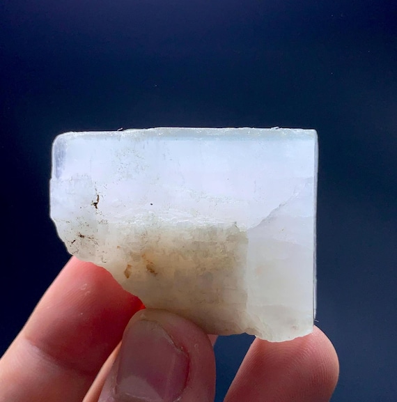 Terminated Aqua Morganite Beryl Crystal With Black Tourmaline