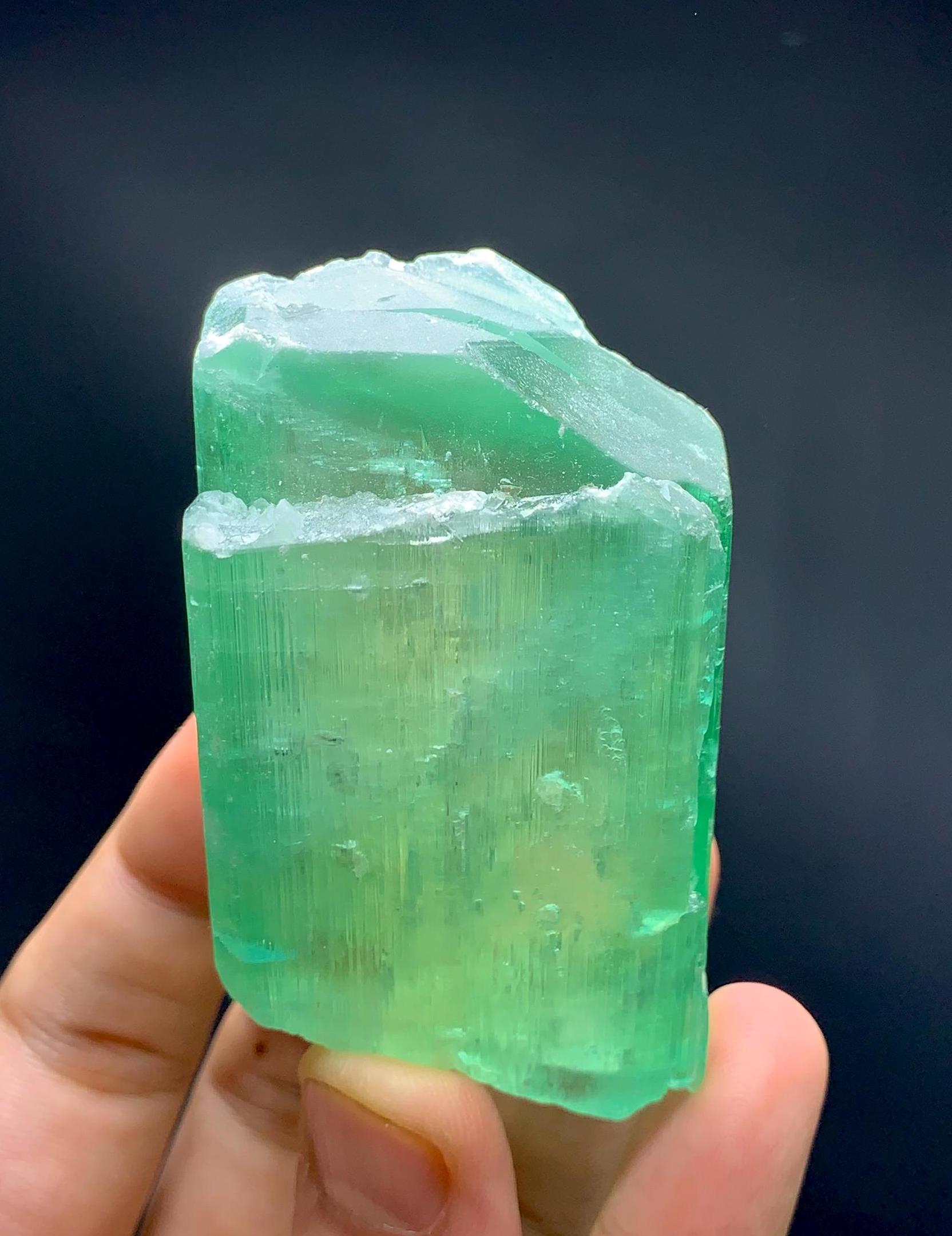 緑豊かなクンツァイト結晶、スポジュメン標本、アフガニスタン産鉱物