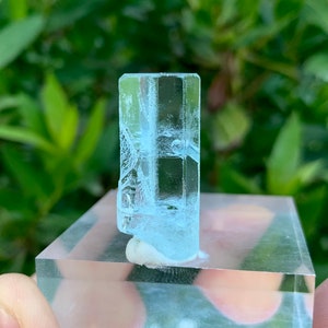 Perfect Terminated Sky Blue Aquamarine Crystal, Aquamarine Specimen , Aquamarine Form Skardu Pakistan weight : 9.61 Grams