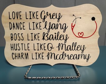Greys Anatomy Sign Etsy